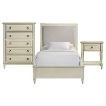 Picket House Furnishings Gia Twin Panel 3PC Bedroom Set in White