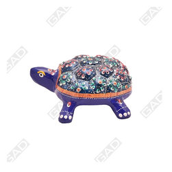 AQUAMARINE MEENAKARI TORTOISE - Decorative Objects And Figurines