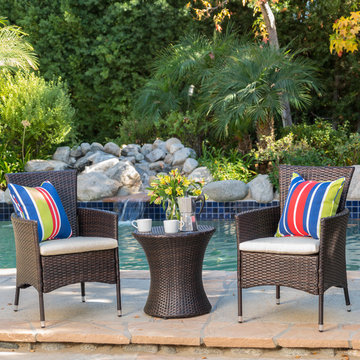 3-Piece Outdoor Wicker Chat Set