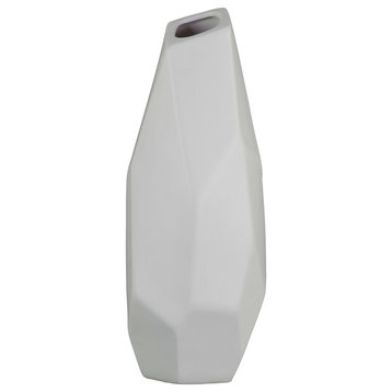 Kerrigan Ceramic Vase, Matte White