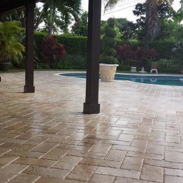 Pool Deck Sealed with Cobble Loc