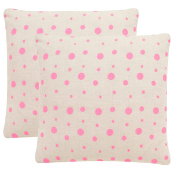 Safavieh Candy Buttons Pillow, Set of 2, 20"x20"