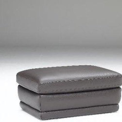 Natuzzi Editions Leather Large Ottoman B637 - Footstools And Ottomans