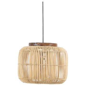Natural Rattan Hanging Lamp | dBodhi Barrel, W14 X D14 X H17