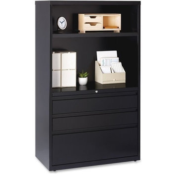 Lorell 36 Lateral File Drawer Combo Unit, 36"x18.6"x60"