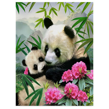 "Two Pandas" by Howard Robinson, Canvas Art