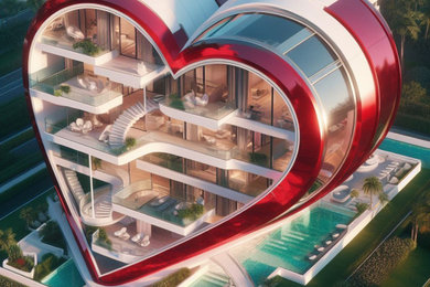 Heart Shape Luxury Residential Bungalow