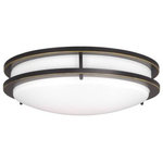 Sea Gull Lighting - Sea Gull Lighting 7650893S-71 Mahone - 23W 1 LED Flush Mount In Traditional Styl - The Sea Gull Lighting Mahone one light flush mountMahone 23W 1 LED Flu Antique Bronze WhiteUL: Suitable for damp locations Energy Star Qualified: n/a ADA Certified: n/a  *Number of Lights: 1-*Wattage:23w LED bulb(s) *Bulb Included:Yes *Bulb Type:LED *Finish Type:Antique Bronze