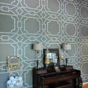 Stencil Projects using the Contempo Trellis Wall Stencil