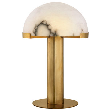 Melange Table Lamp in Antique-Burnished Brass with Alabaster