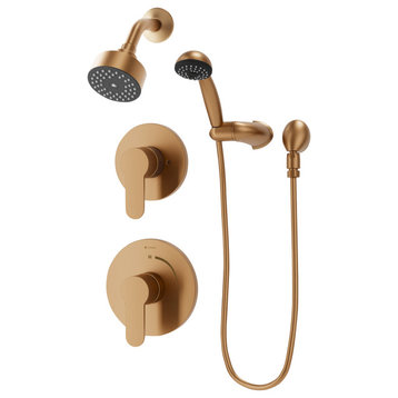 Identity 2-Handle Shower Faucet Trim With Hand Shower, Brushed Bronze