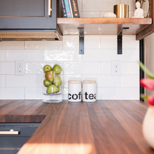 Stain color ideas and shelf height pics