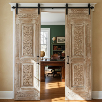 Color-Drenched Doors and Pattern-Driven Spaces