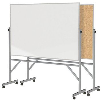 Ghent's Wood 4' x 6' Reversible Cork Bulletin & Whiteboard in Natural
