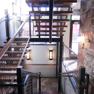 Interior - Grid Paneled Balustrades