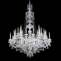 Schonbek Sterling 12 Light Crystal Chandelier with  Alabaster Glass - Lighting