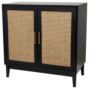 Modern Black Wood Cabinet 563176