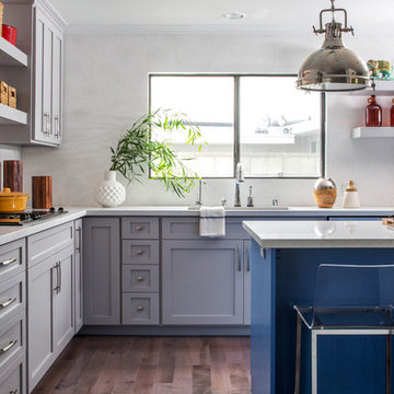 Transitional Colorful Kitchen