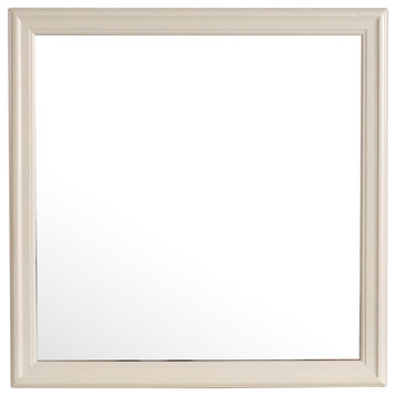 38 in. x 38 in. Classic Square Wood Framed Dresser Mirror