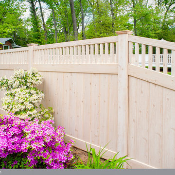 Eastern White Cedar PVC Vinyl Wood Grain Fencing from Illusions