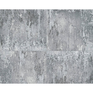 Textured Wallpaper Stone, Black Gray Metallic Silver Taupe, 1 Roll