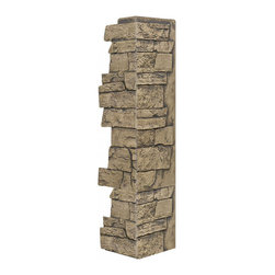 142-36-BRIGHTON WIDE STACKED STONE CORNER 36"H X 11"W X 1 1/4"D - Wall Panels
