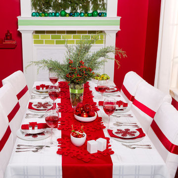 Modern Red & White Table