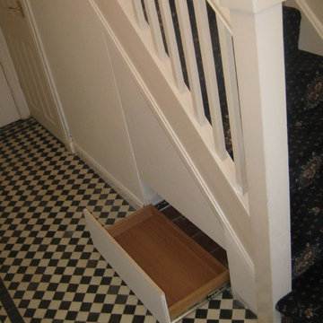 Pullout Staircase Shoe Storage