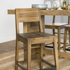 Norman Reclaimed Pine 24inch Counter Stool Distressed Natural by Kosas Home