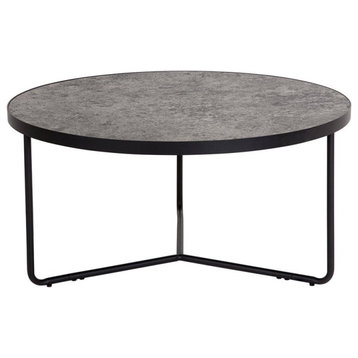 Flash Furniture Providence Collection 31.5" Round Coffee Table-Faux Concrete
