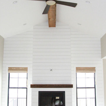 Shiplap Living Room | Alta Vista, Malibu French Oak, Ankeny, IA - Oakst