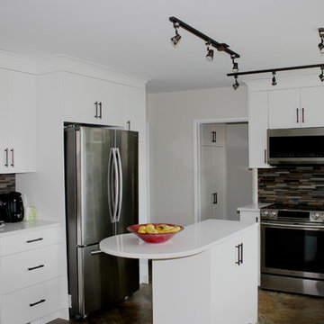 Glossy White Kitchen Cabinets
