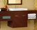 Ronbow 94" Bella Solid Wood Double Wall Mount Vanity Set, Dark Cherry