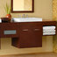 Ronbow 94" Bella Solid Wood Double Wall Mount Vanity Set, Dark Cherry