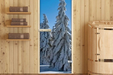 Дверь для сауны Зимний лес