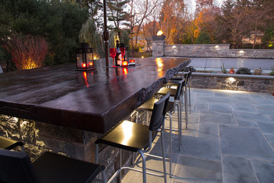 Photo of a transitional patio in New York.