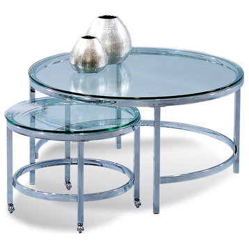 Modern Round Coffее Tablе on Casters Patinoire Cocktail