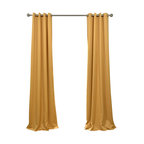 Marigold Grommet Room Darkening Curtain, Set of 2, 50"x84"