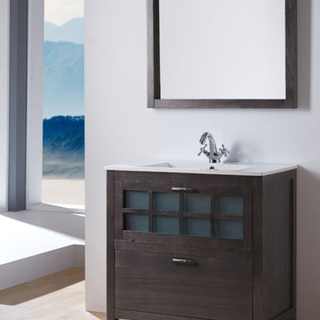 Powder room. Niza 32" bathroom vanity