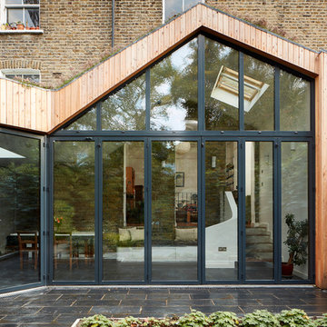 Timber clad extension of Victorian villa