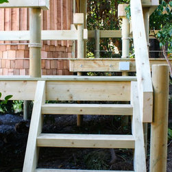Treehouse with turrets, mezzanines and outside decks - Garden Playhouses