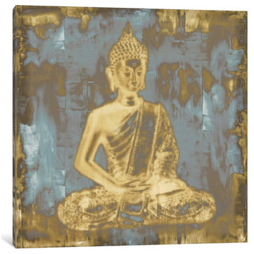 "Meditating Buddha" by Tom Bray, Canvas Print, 37x37"