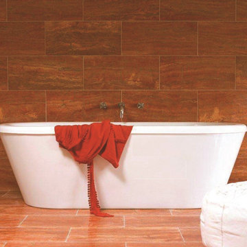 Rosso Travertine in Bethroom