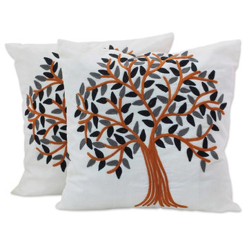 Summer Quiet Cotton Cushion Covers, Set of 2