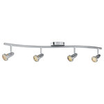 Access Lighting - Cobra, 4 Light, Halogen, Brushed Steel, Shade - 4 x 50w Halogen MR-16 Shape GU-10 Base Bulbs (Bulbs not included)Voltage: 120vLED Specifications: 2200 Lumens, 2900K Color TemperatureCETL DRY Rated