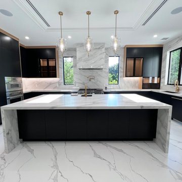 Paramus, NJ Ultra Modern Black And Light Oak Kitchen Project