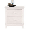 American Drew Sterling Pointe 2-Drawer Nightstand in White with Cherry Top