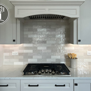 Bright & Timeless Kitchen Reorientation with Fireplace Refresh