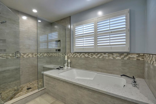 Tile Accent Or Not - Tile Strip In Bathroom Tile Accent Or Not - Tile Strip In Bathroom