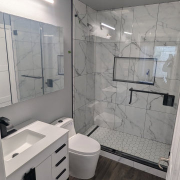 Bathroom Remodel With a New Vanity and Shower
